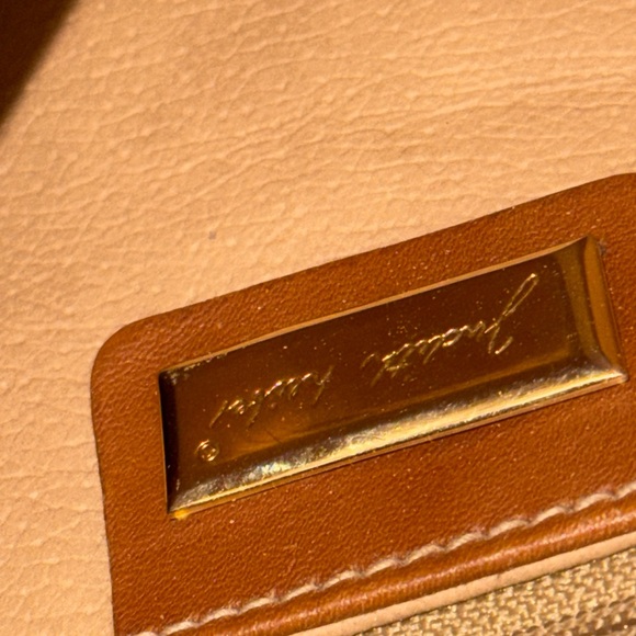 Rare vintage leather and fabric Judith Leiber bag; excellent condition - Picture 4 of 4